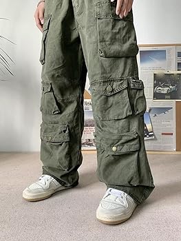 Cargo Pants Multi-Pocket Overalls Men Casual Women Baggy